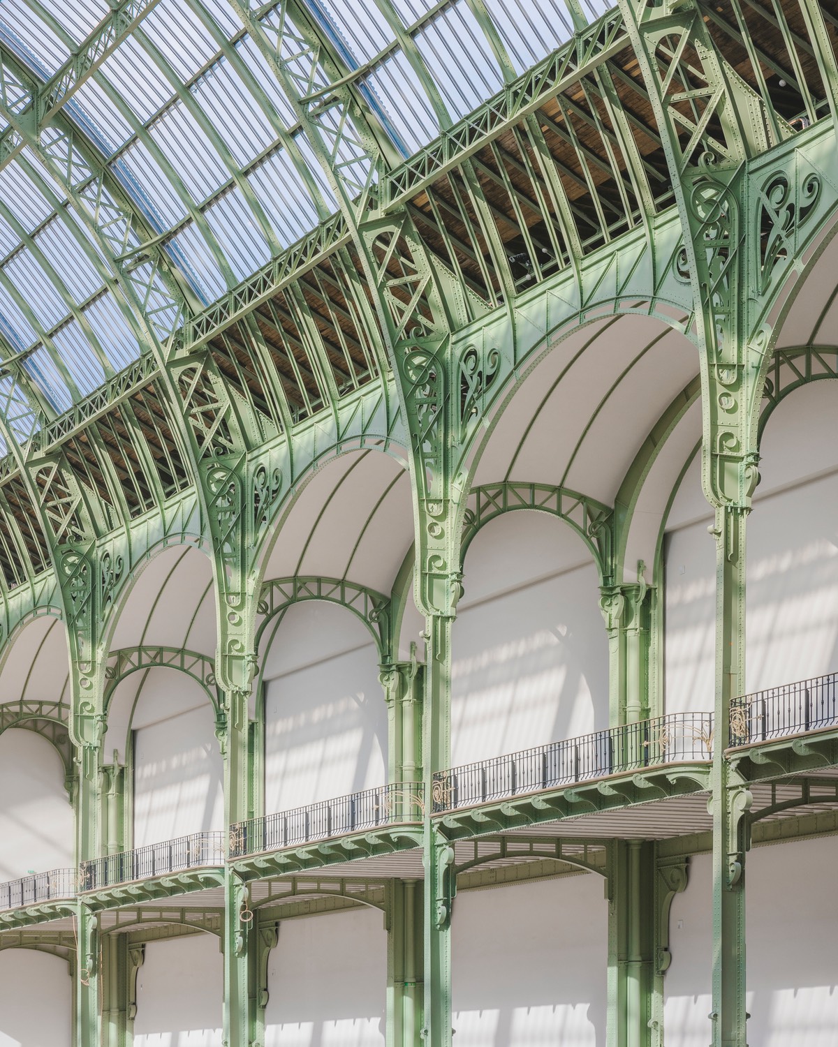 A domed ceiling above archways.