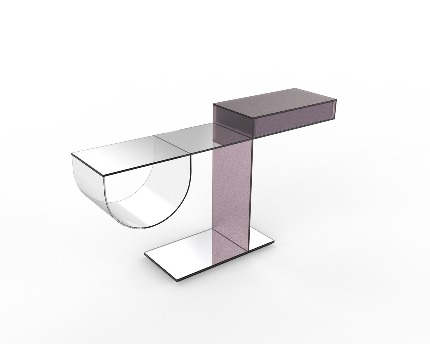 Ollie console by Yabu Pushelberg for Glas Italia