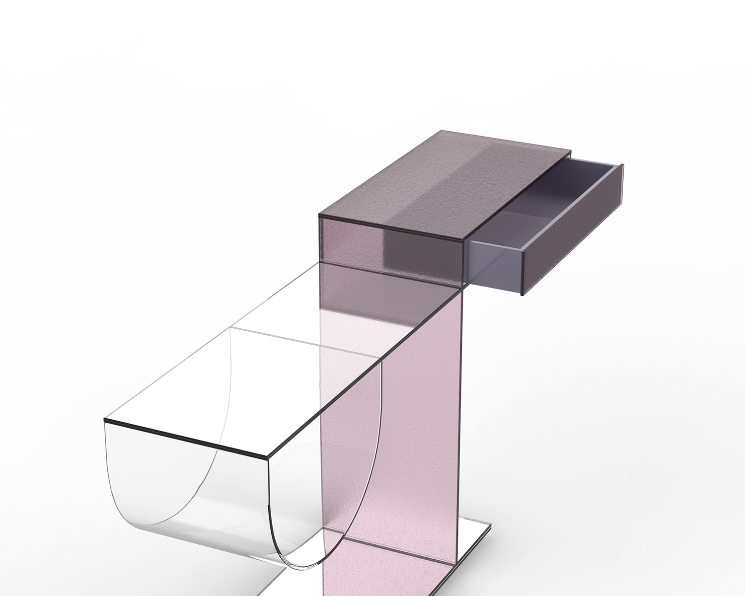 Ollie console by Yabu Pushelberg for Glas Italia