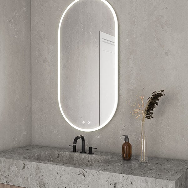 Luna LED Mirror by bathroom products brand Fleurco