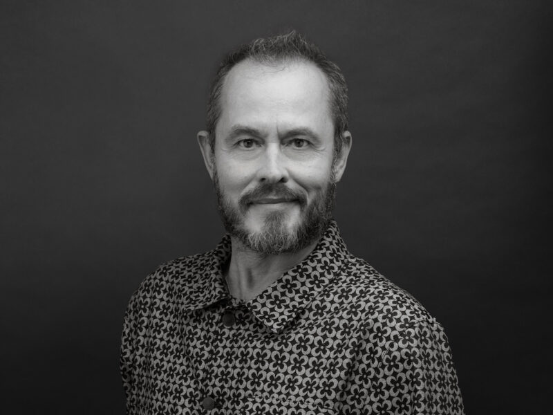 Robert Kastelic portrait in black and white.