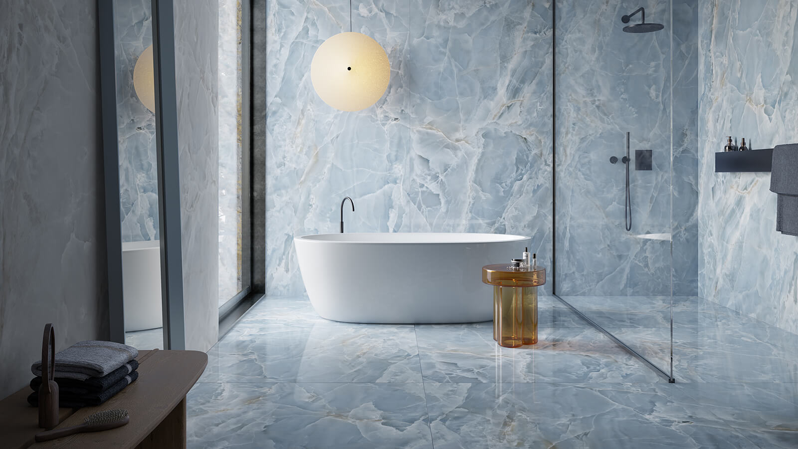 Warm tones have had their time in the sun. Shifting the trend, many textural tile launches at Cersaie 2024 embraced cooler hues.