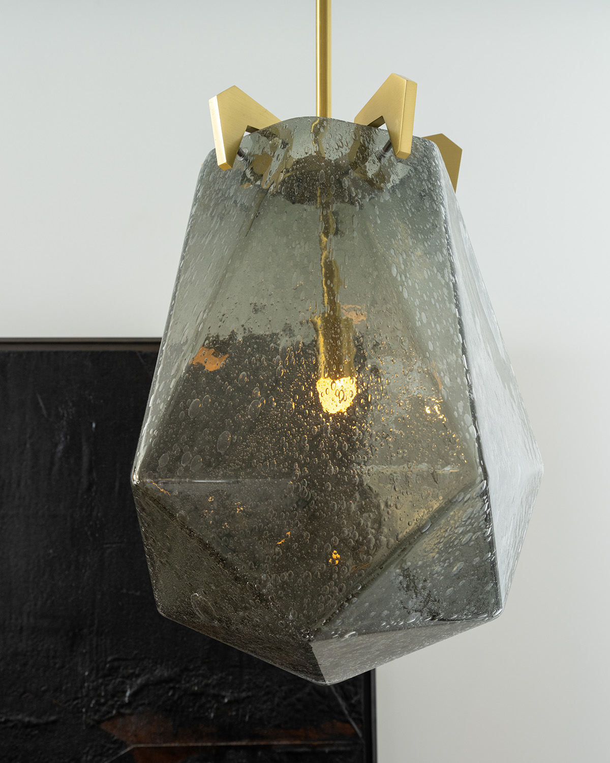 Gabriel Scott Briolette Pendant now comes in three Textured Finishes: Crackled, Bubbles and Lines