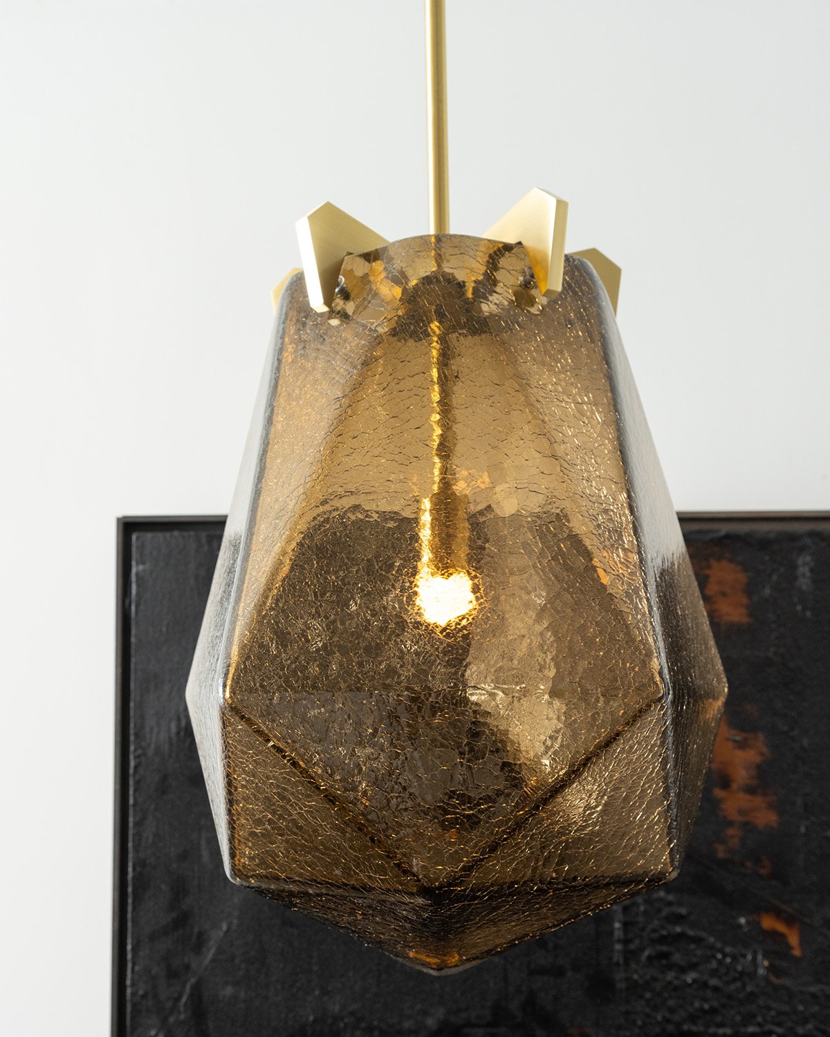 Gabriel Scott Briolette Pendant now comes in three Textured Finishes: Crackled, Bubbles and Lines