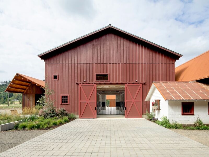 The existing barn at Sequitur Winery's new Etzel Farm estate was refurbished completely.