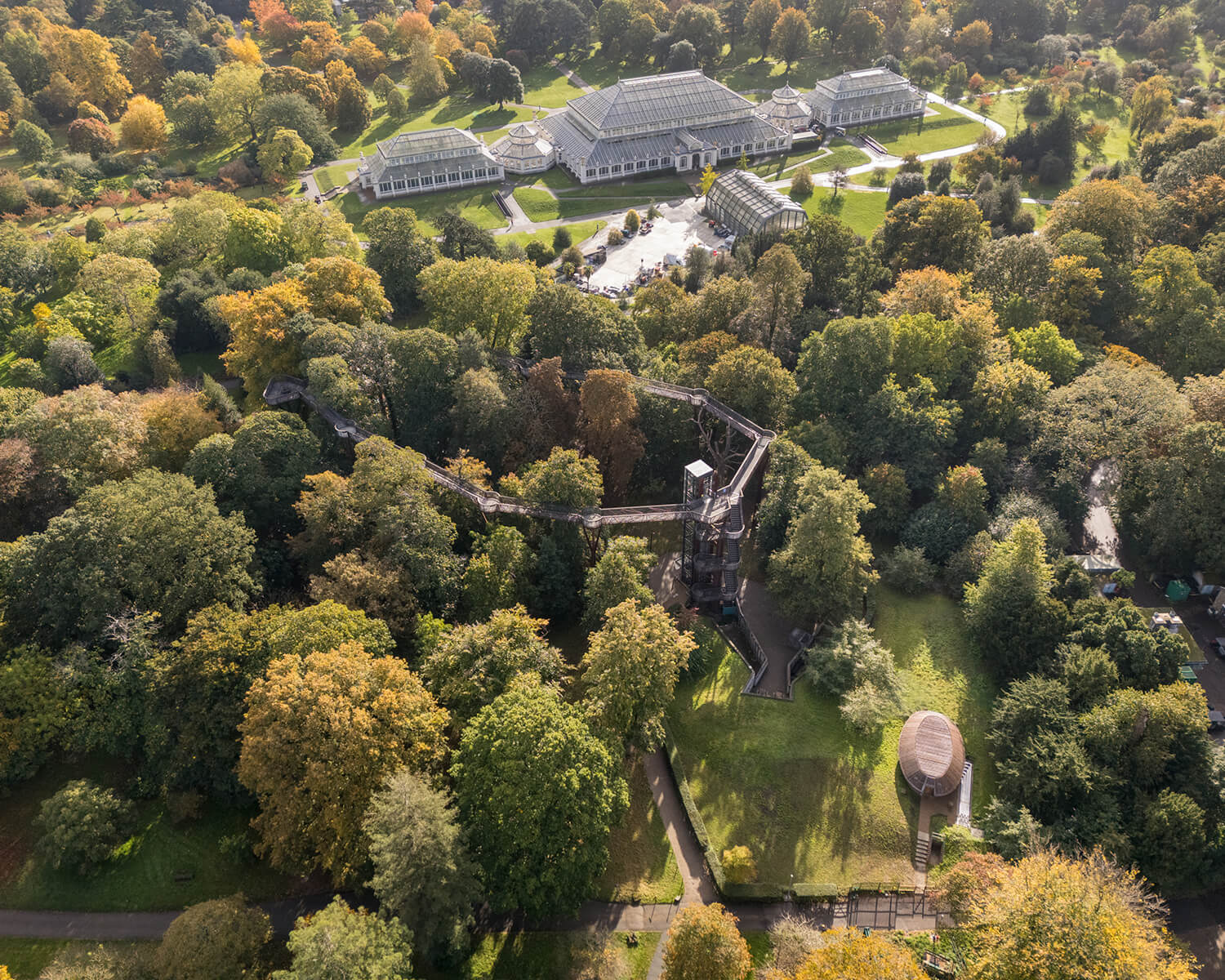 Kew Gardens pumping station as seen from above