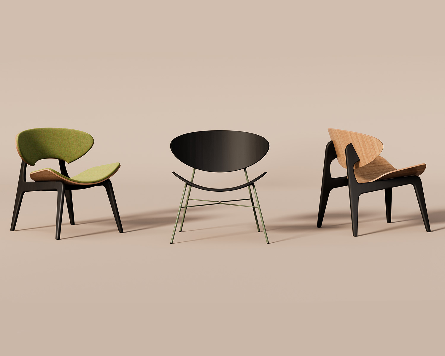 Kanu lounge armchair collection by Tomasz Augustyniak for Kusch+Co