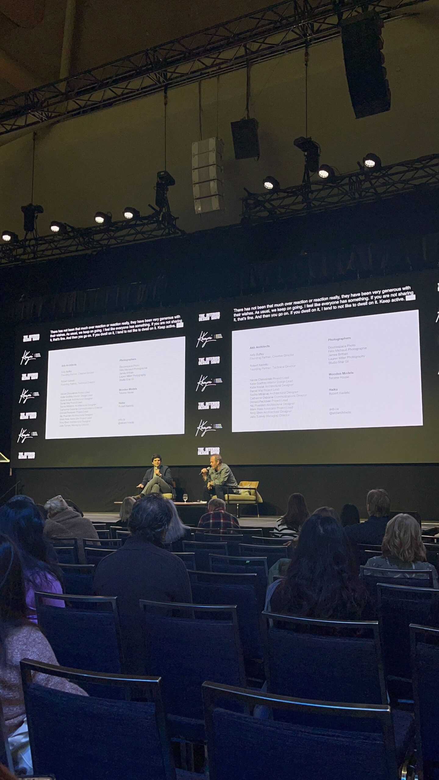 A discussion between Robert Kastelic of Akb Architects and Stefan Novakovic of Azure at IDS 2025.