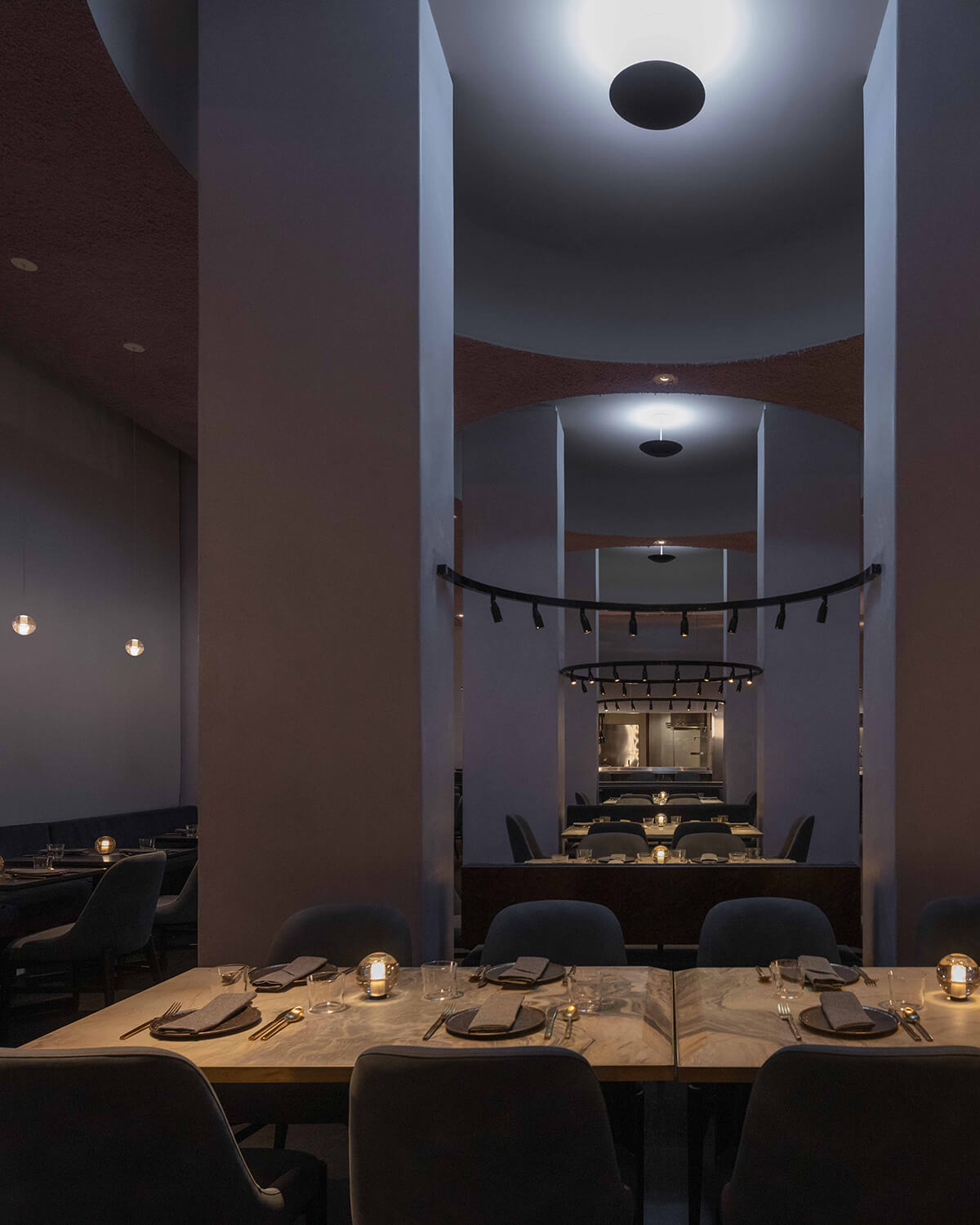 Designed by Modellus Novus, Chef Kwame Onwuachi's new restaurant, Dōgon, in Washington, D.C. references the night sky.