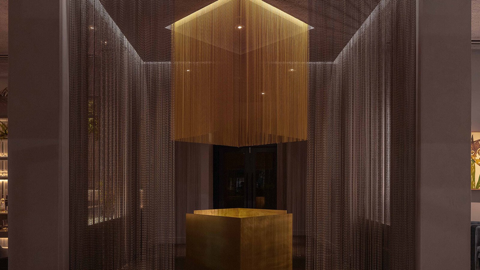 Designed by Modellus Novus, Chef Kwame Onwuachi's new restaurant, Dōgon, in Washington, D.C. references the night sky.