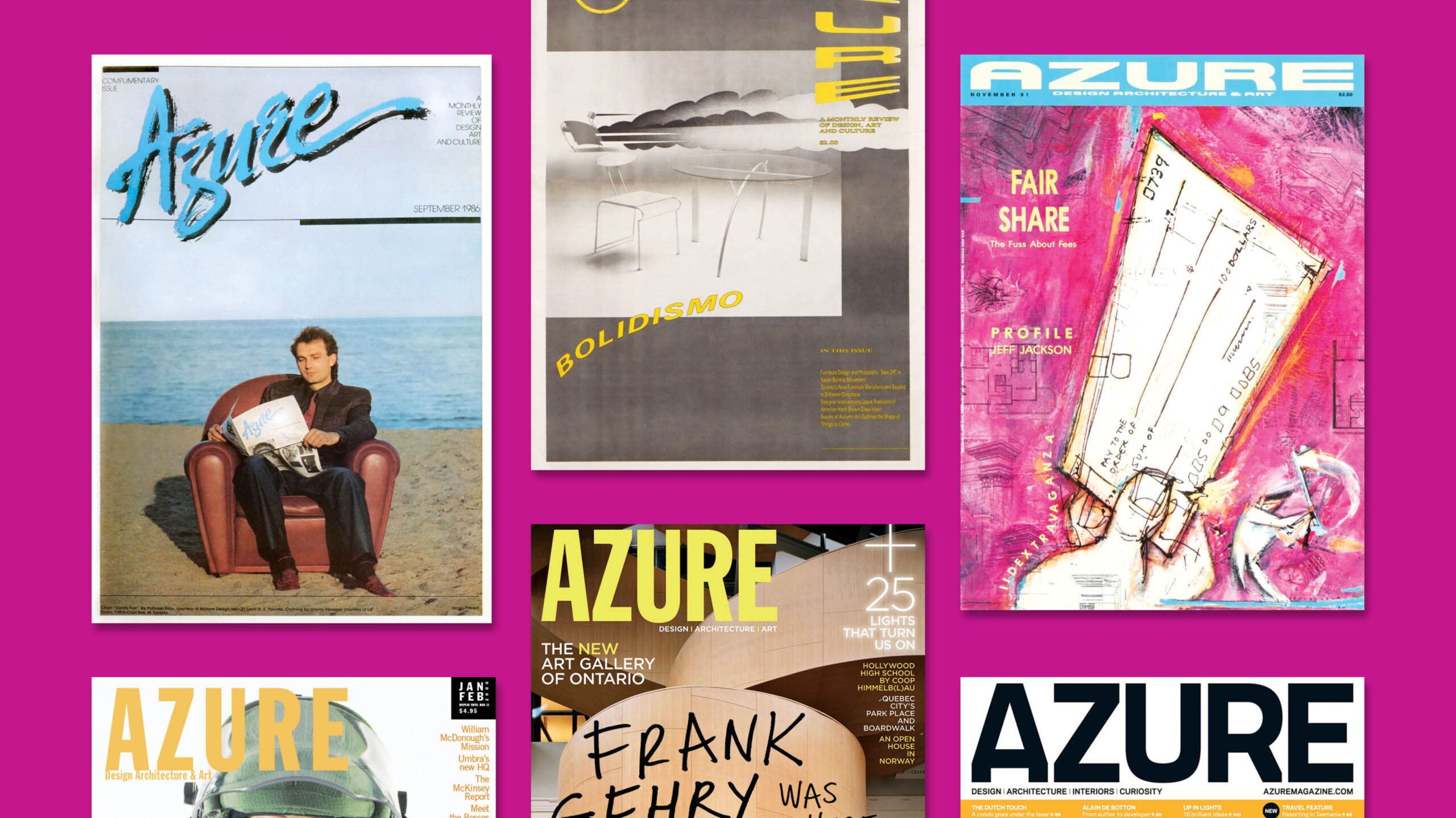Collage of Azure Magazine covers