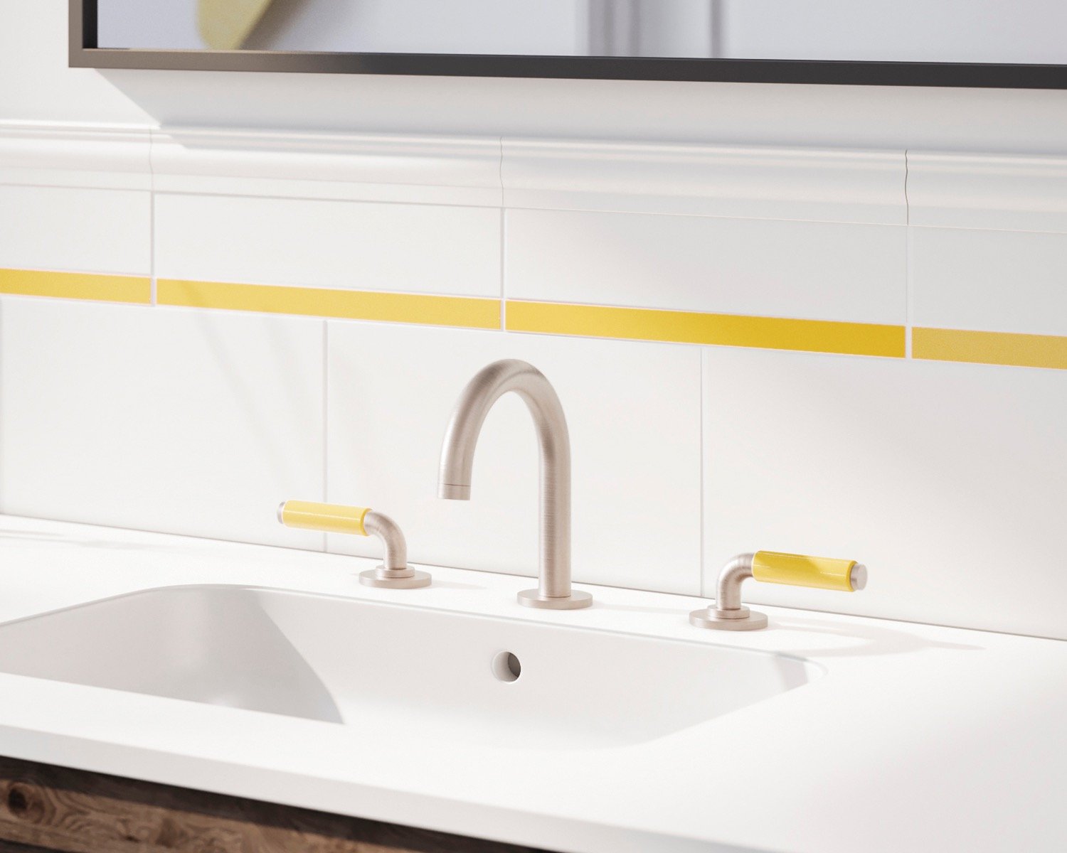 Colourful porcelain handles California Faucets