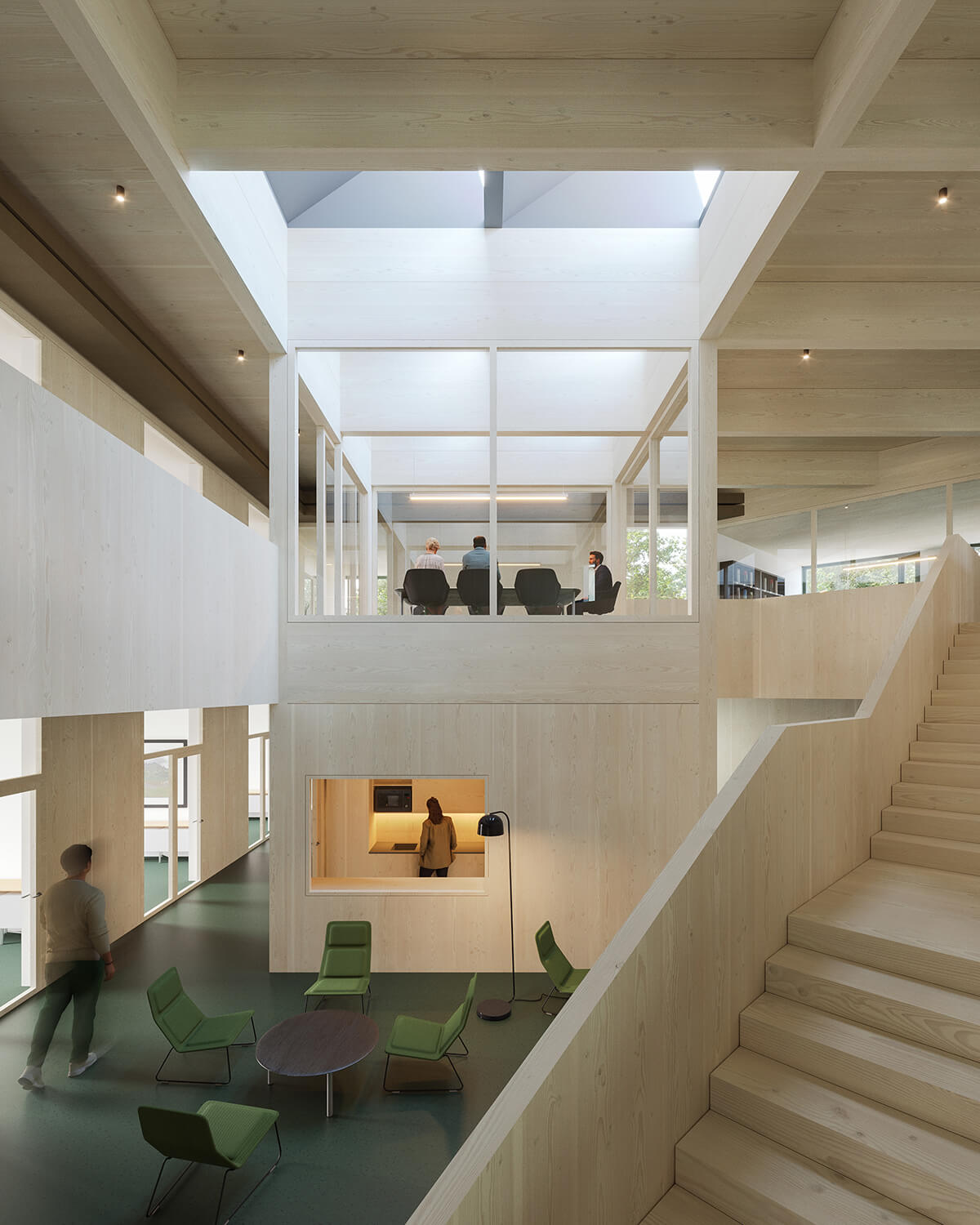 The interiors of the two-storey building will be infused with an abundance of natural light.