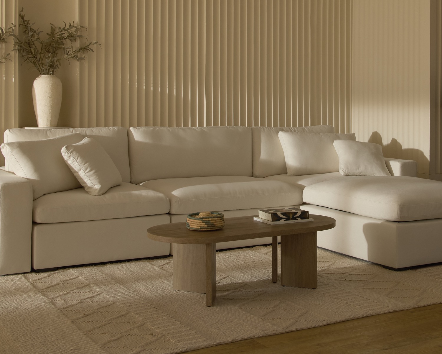 Aire Sofa Collection Silk & Snow