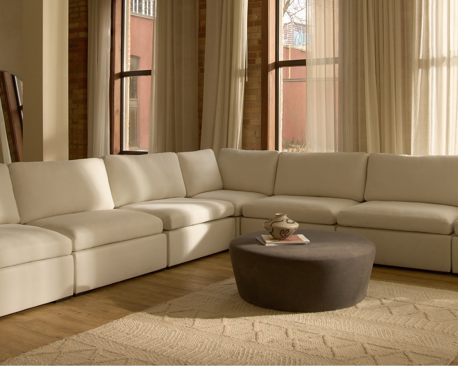 Aire Sofa Collection Silk & Snow