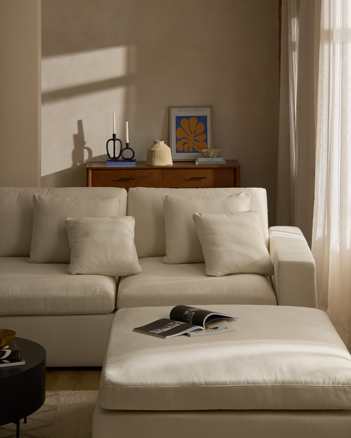Aire Sofa Collection Silk & Snow