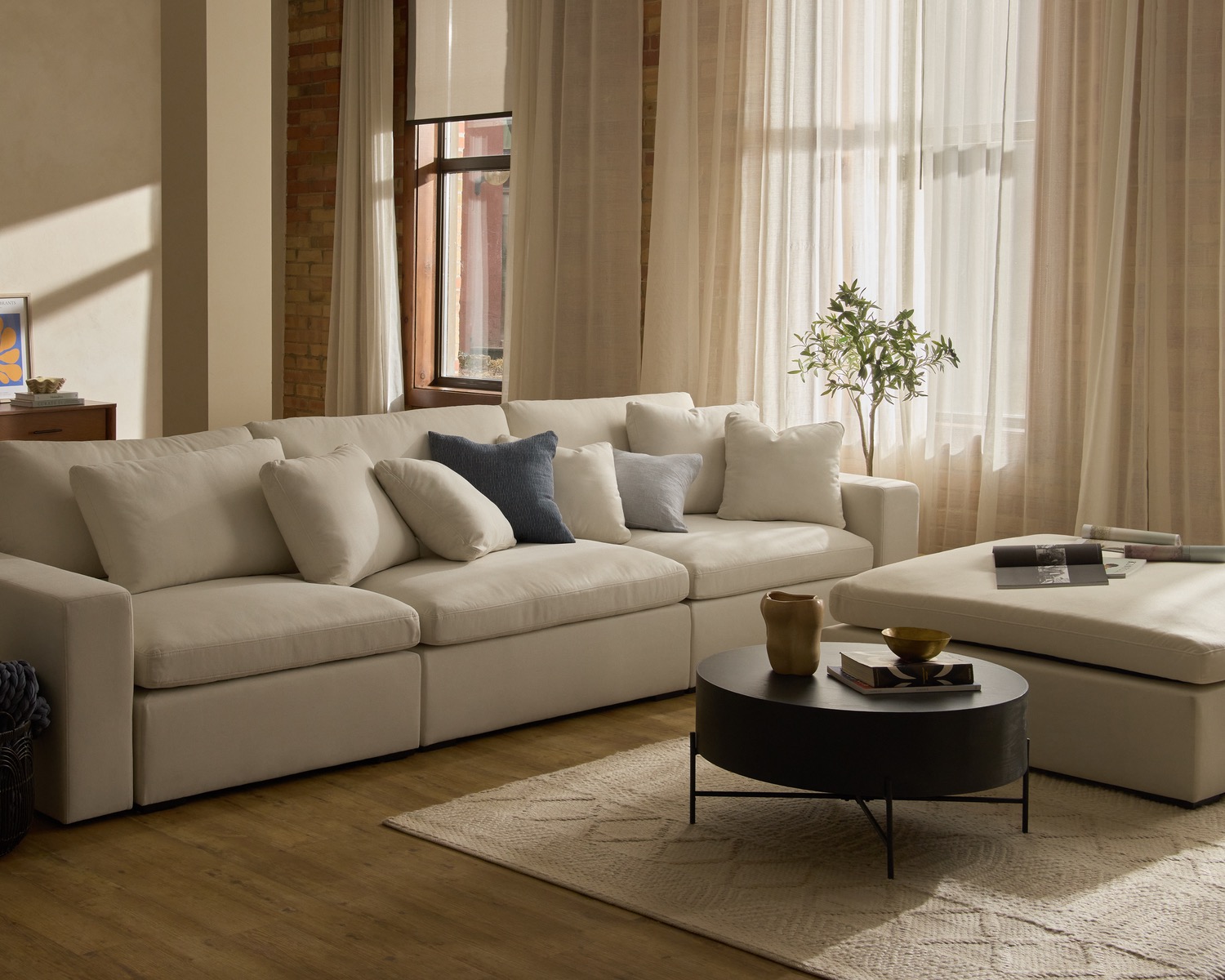 Aire Sofa Collection Silk & Snow