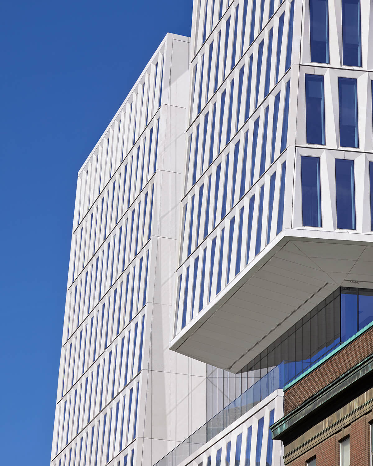 Close-up of precast concrete facade