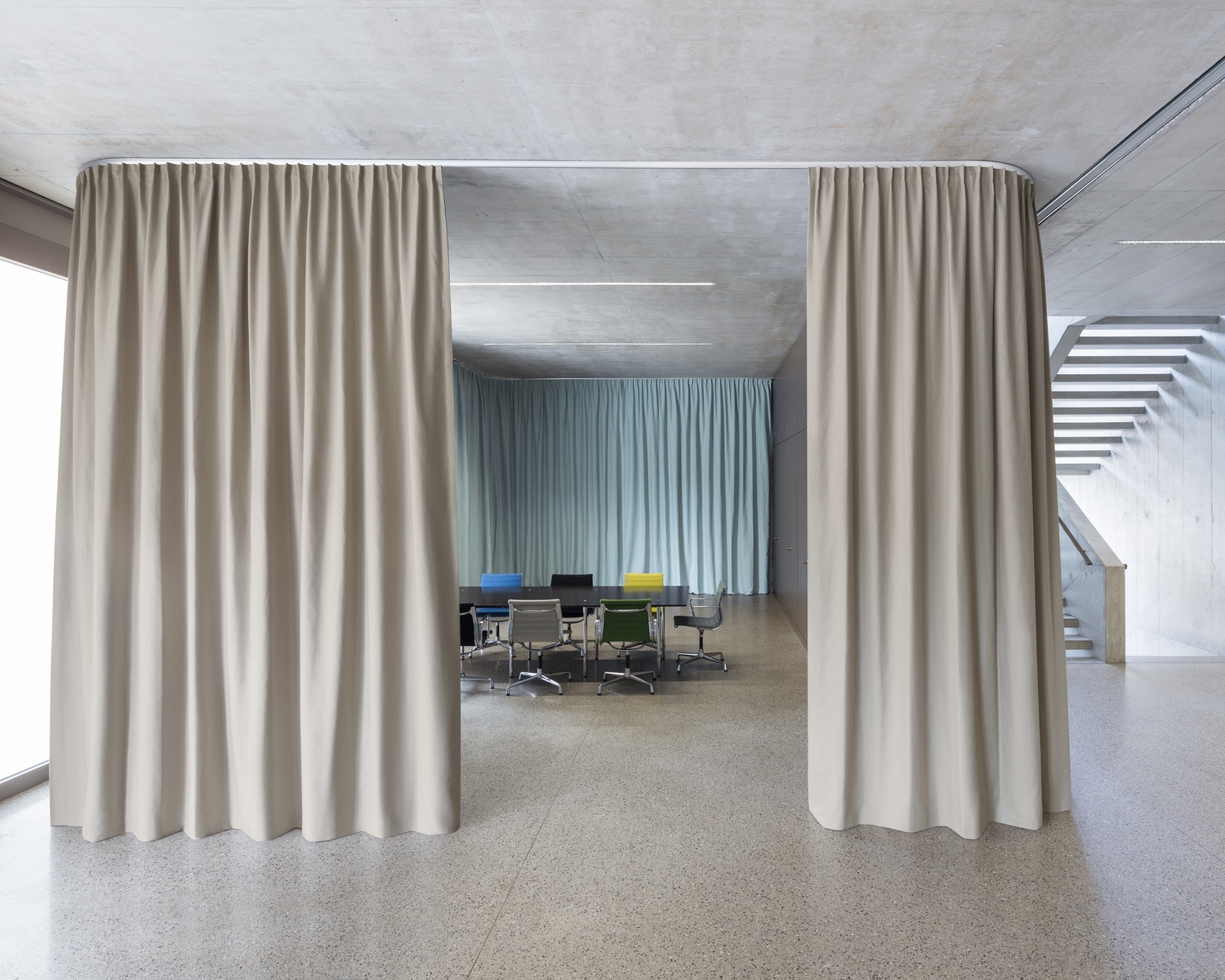 Création Baumann's Acoustic Divider Vario partition curtains from Carnegie