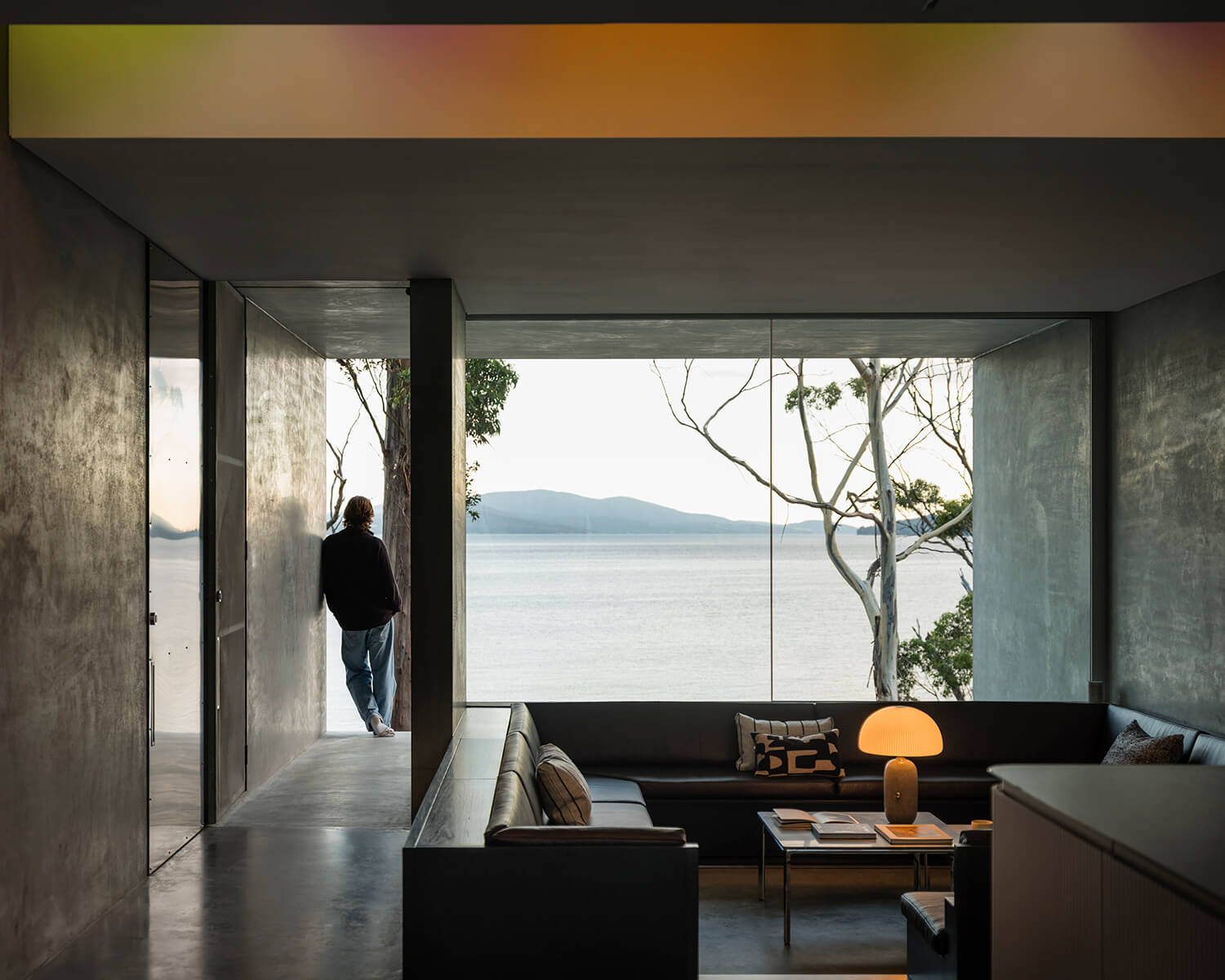Living room at Vipp Tunnel, Tasmania