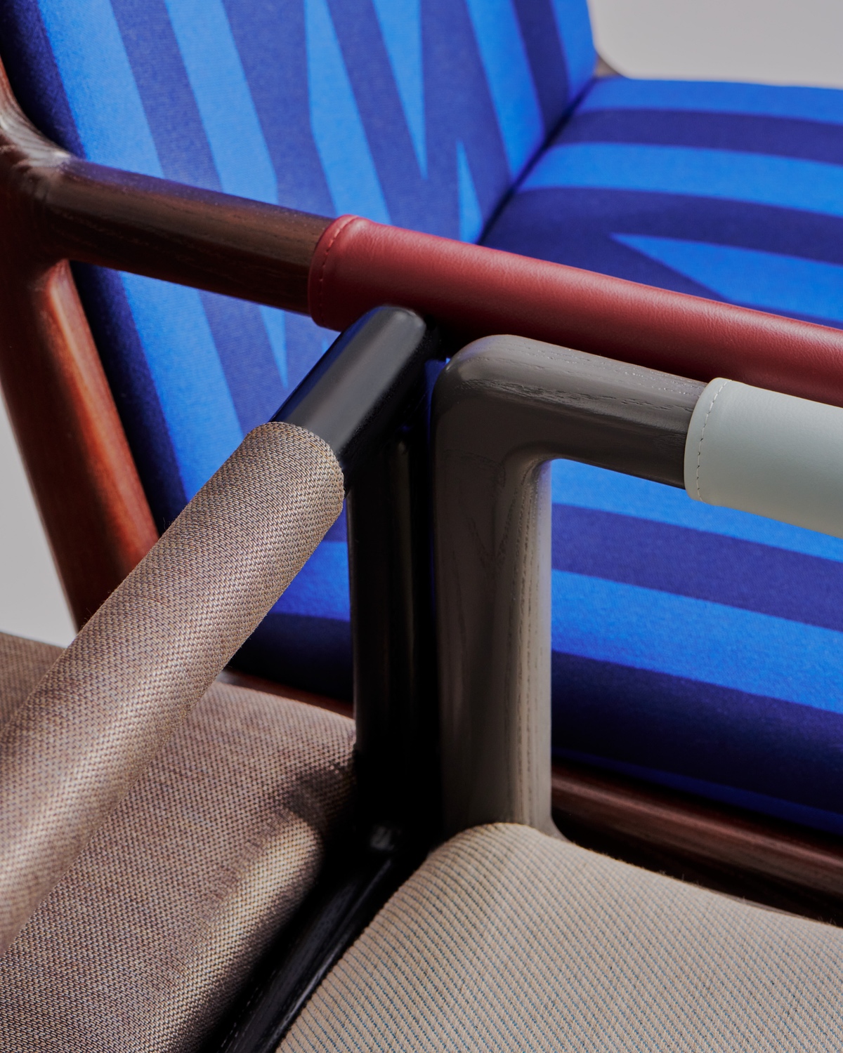 The slender and shapely arms of the Hazel guest chair from HBF can be wrapped in fabric or leather