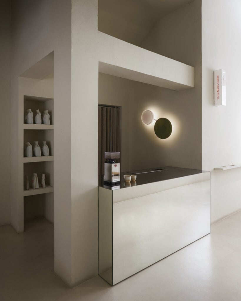 Caramel lights by Marset in a kitchen