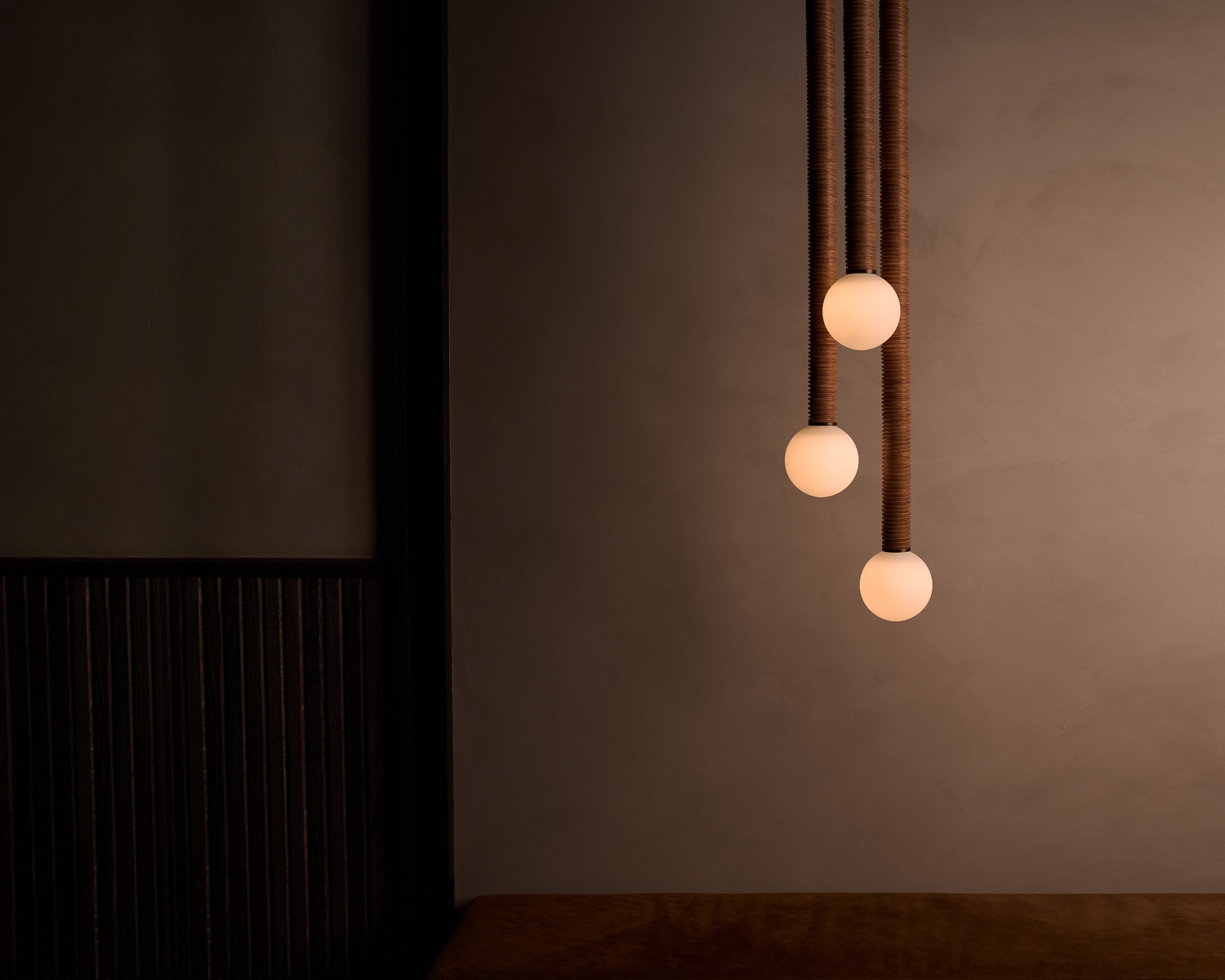 The Pell chandelier from Studio Luddite can be customized for number and length of stems