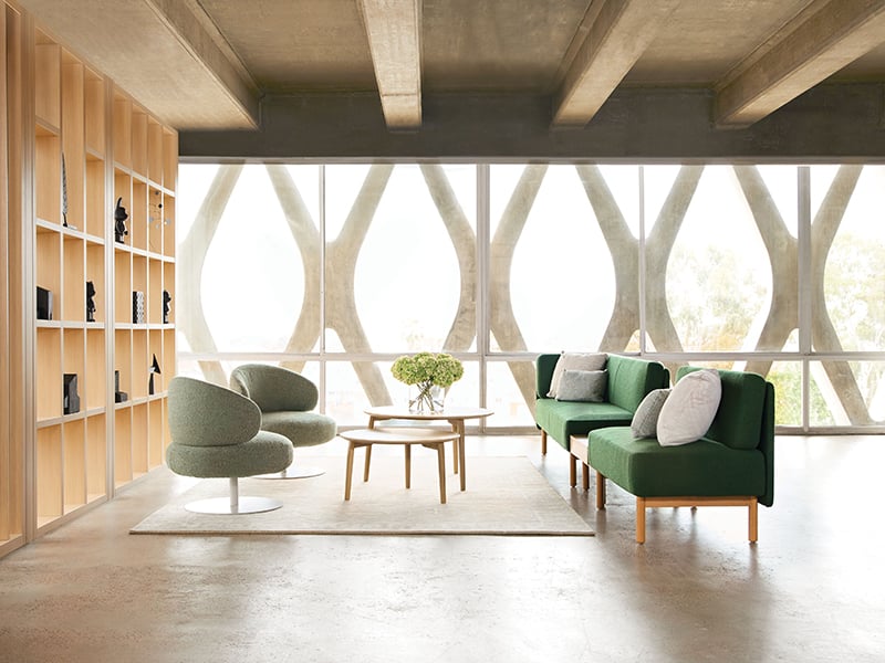 Banqs seating collection by Pearson Lloyd for Teknion