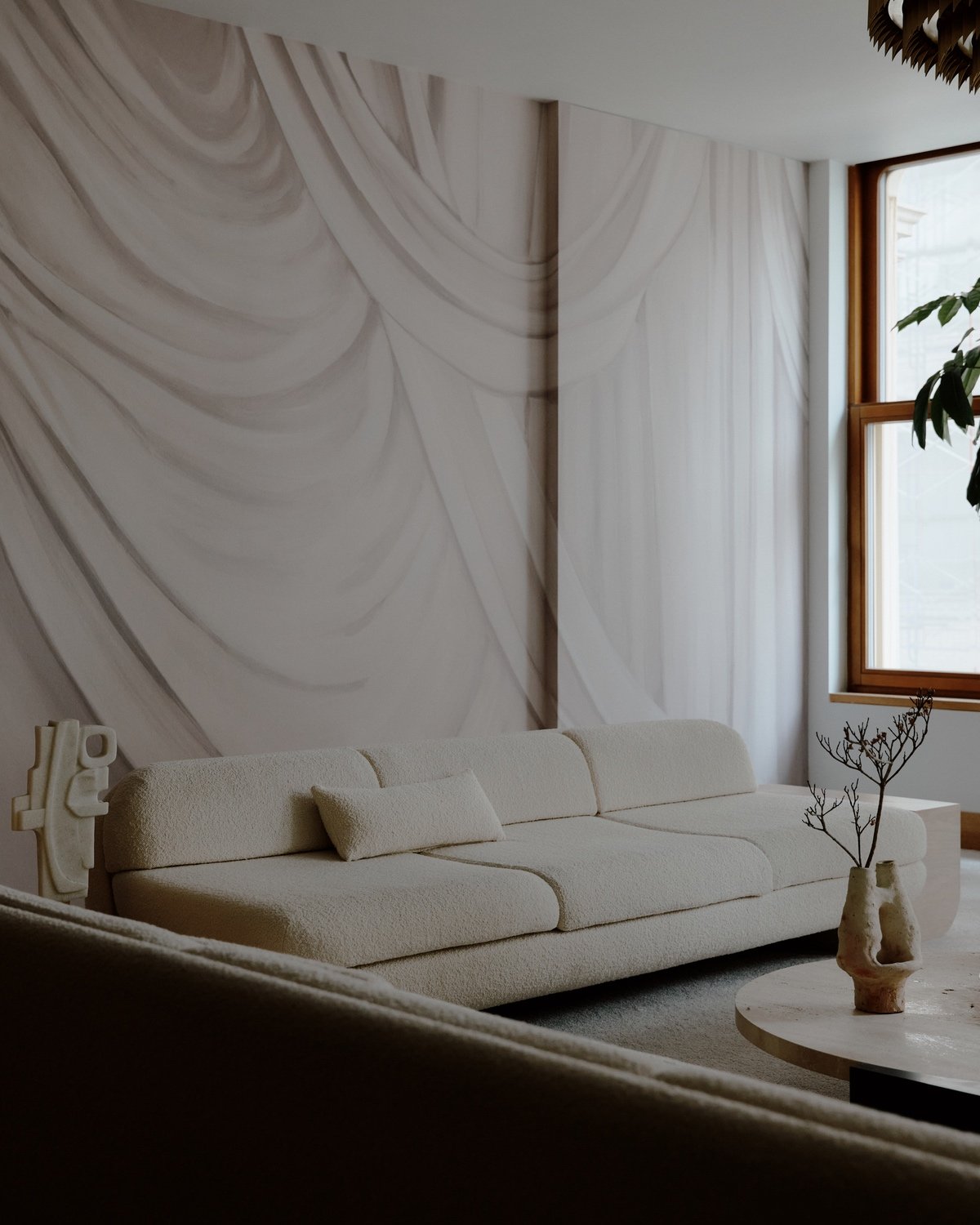 British designer Lee Broom created the Overture collection for Calico through exploring the dramatic effect of stage-set drapery