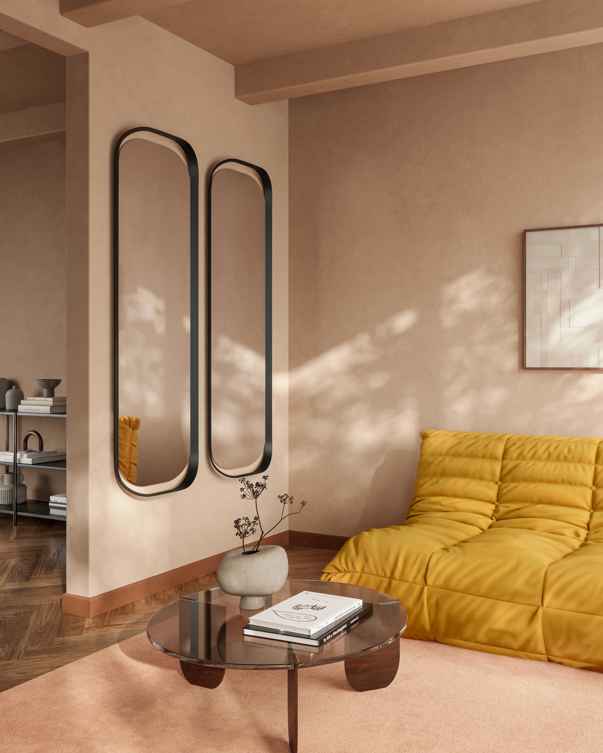 Calligra mirror by Studio Niruk for Deknudt