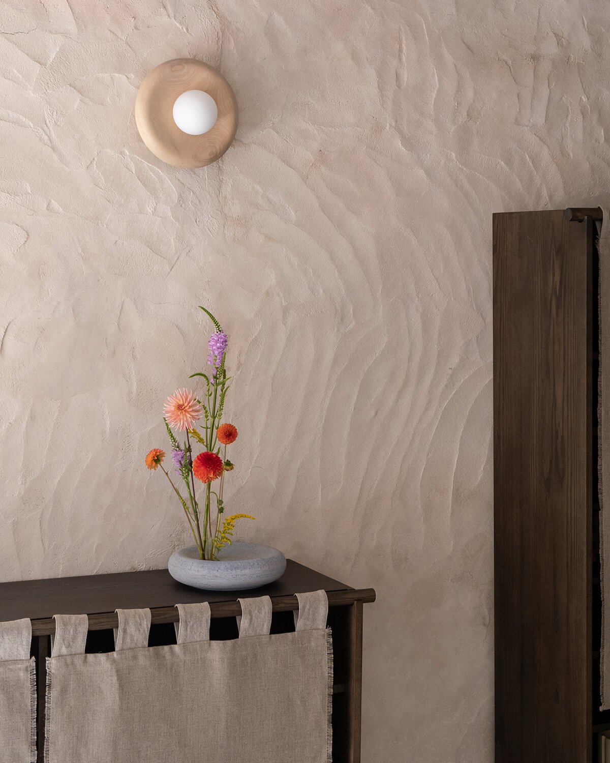 Nest wall light designed by Gabriel Tan for Origin Made