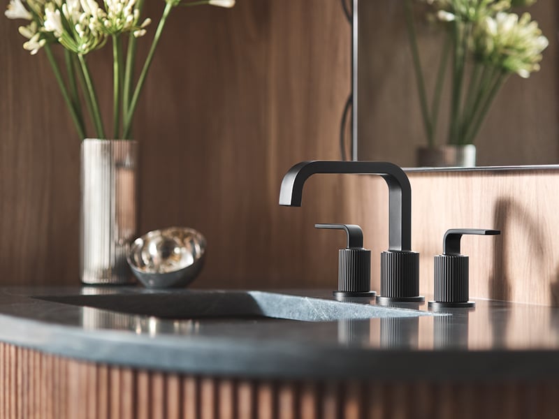 Cambium faucet by Moen in black