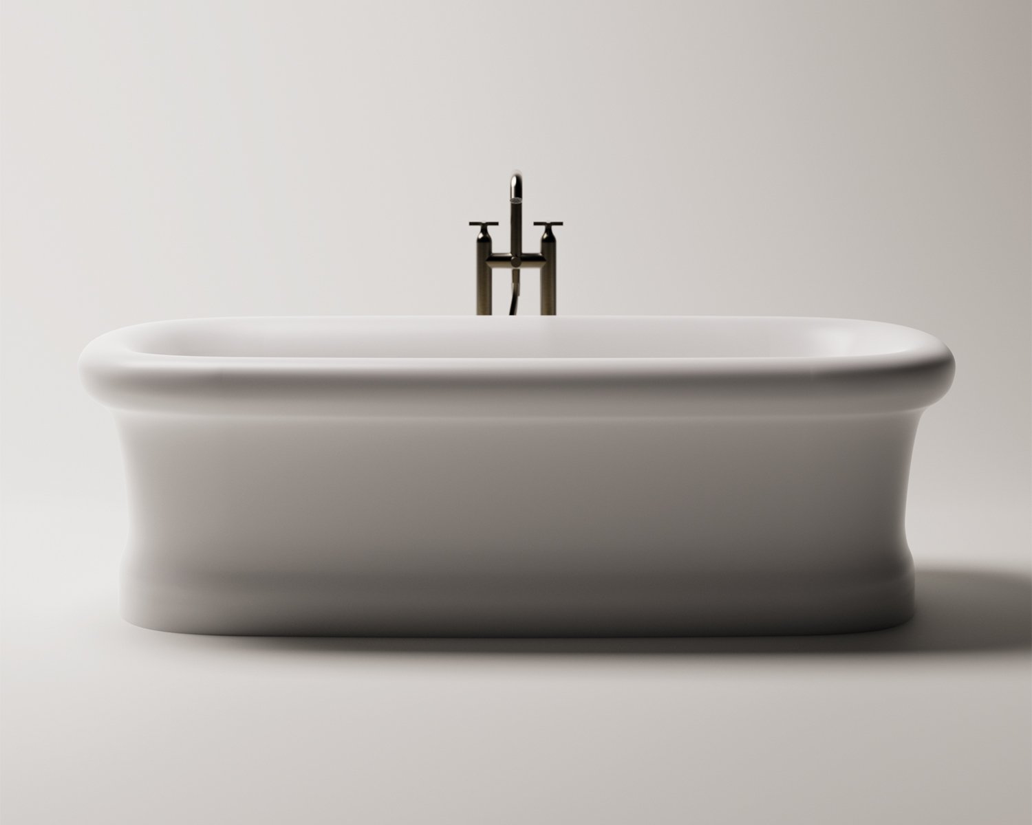 White Settecento bathtub by Agape