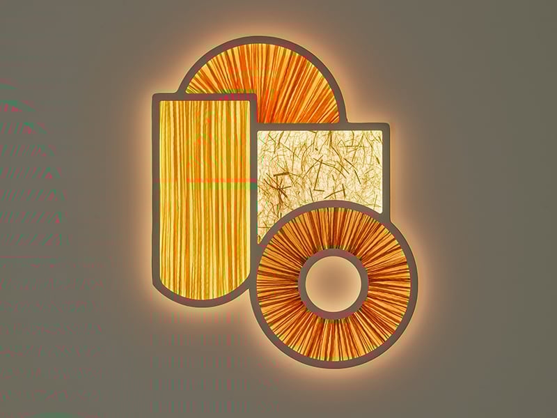 Miami 1 wall light by Aqua Creations Studio against a gray wall