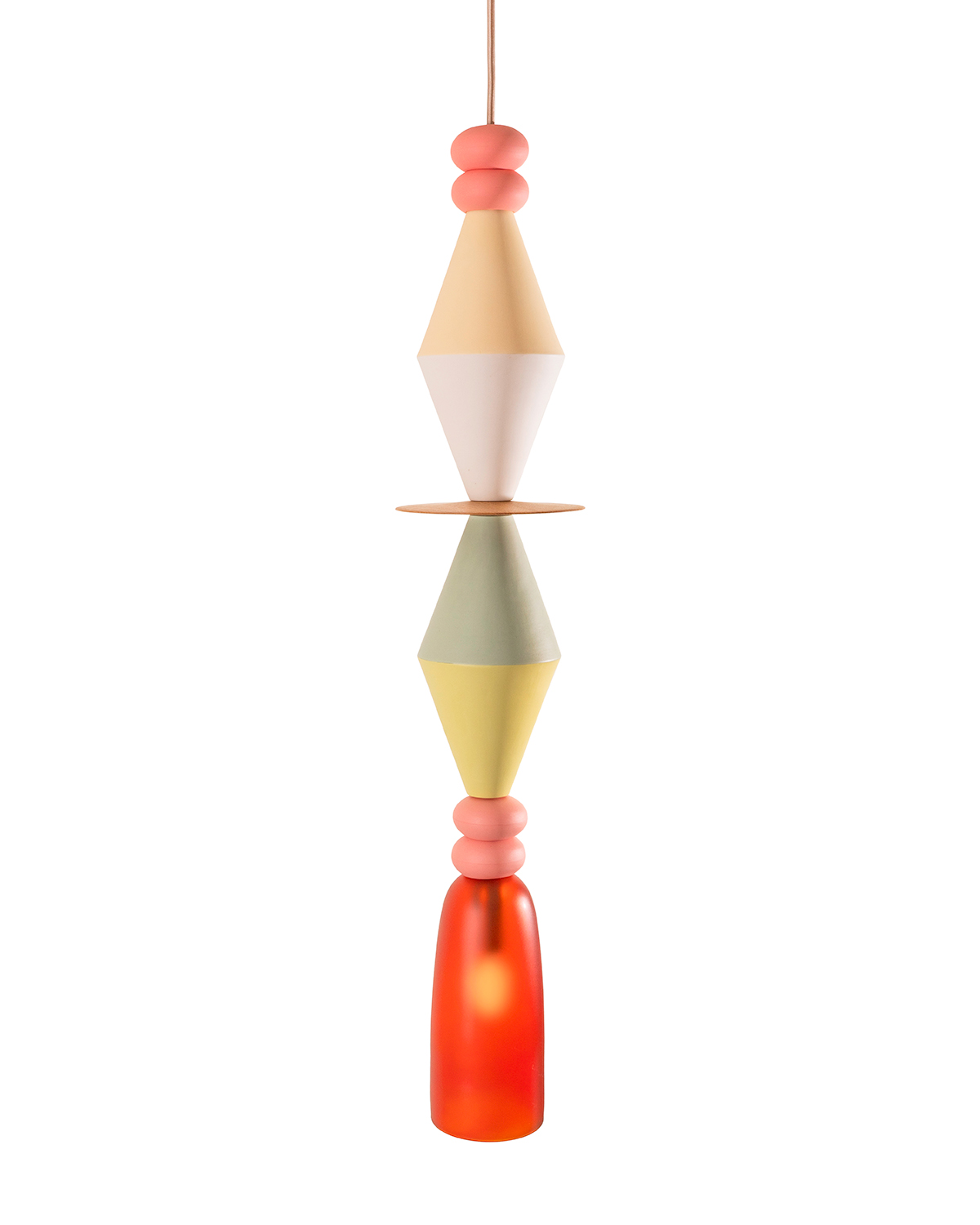 Multicoloured hanging lamp