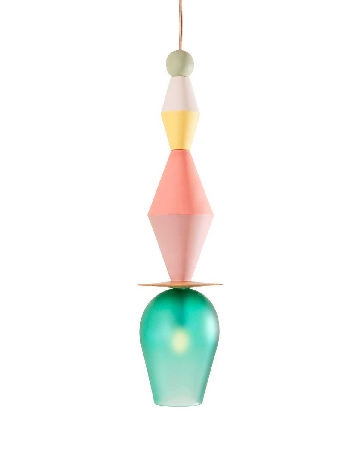 Multicoloured lamp from the Carnival collection by Curiousa