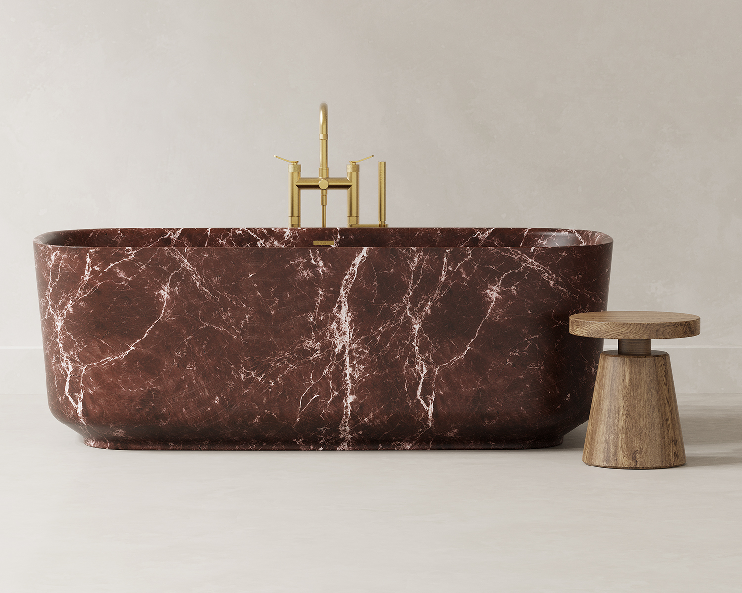 Brown Natural Stone Bathtub by Kallista