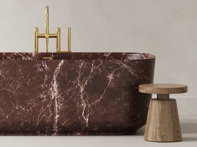 Brown Natural Stone Bathtub by Kallista