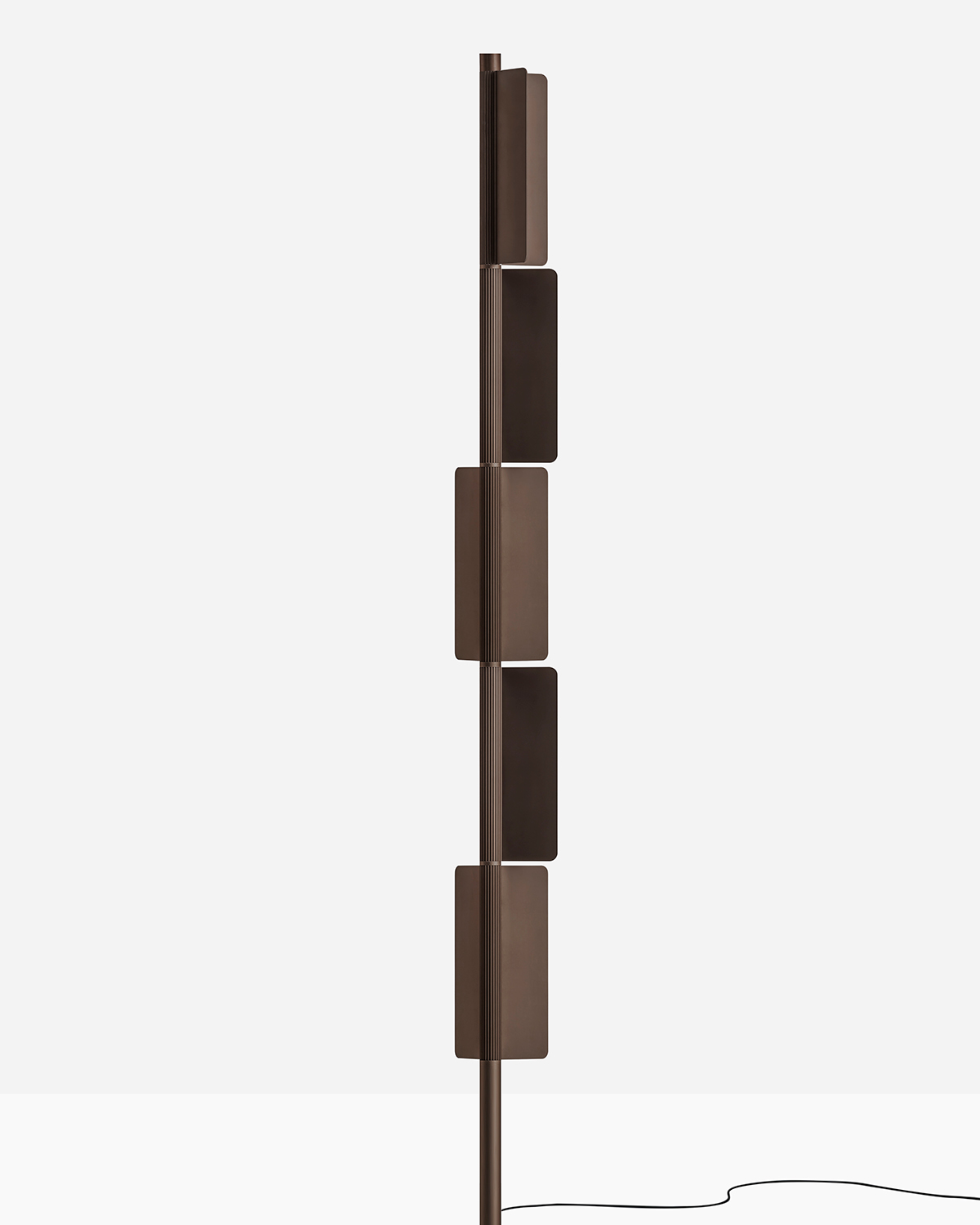 Brown Kawara lamp by Pedali in a white room