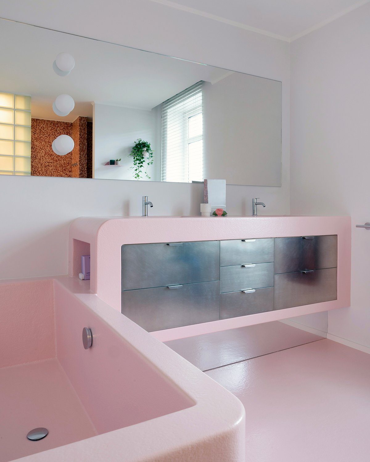 Pink bathroom by Toietmoi, featured in Azure Magazine's 2025 AZ Awards issue