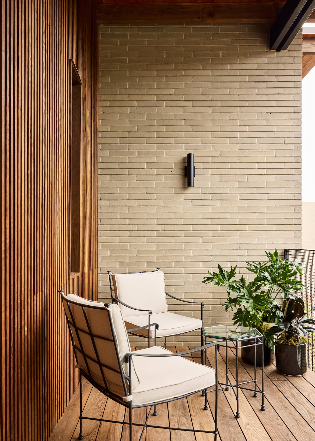 A private guest room terrace at Hotel Saint Augustine.
