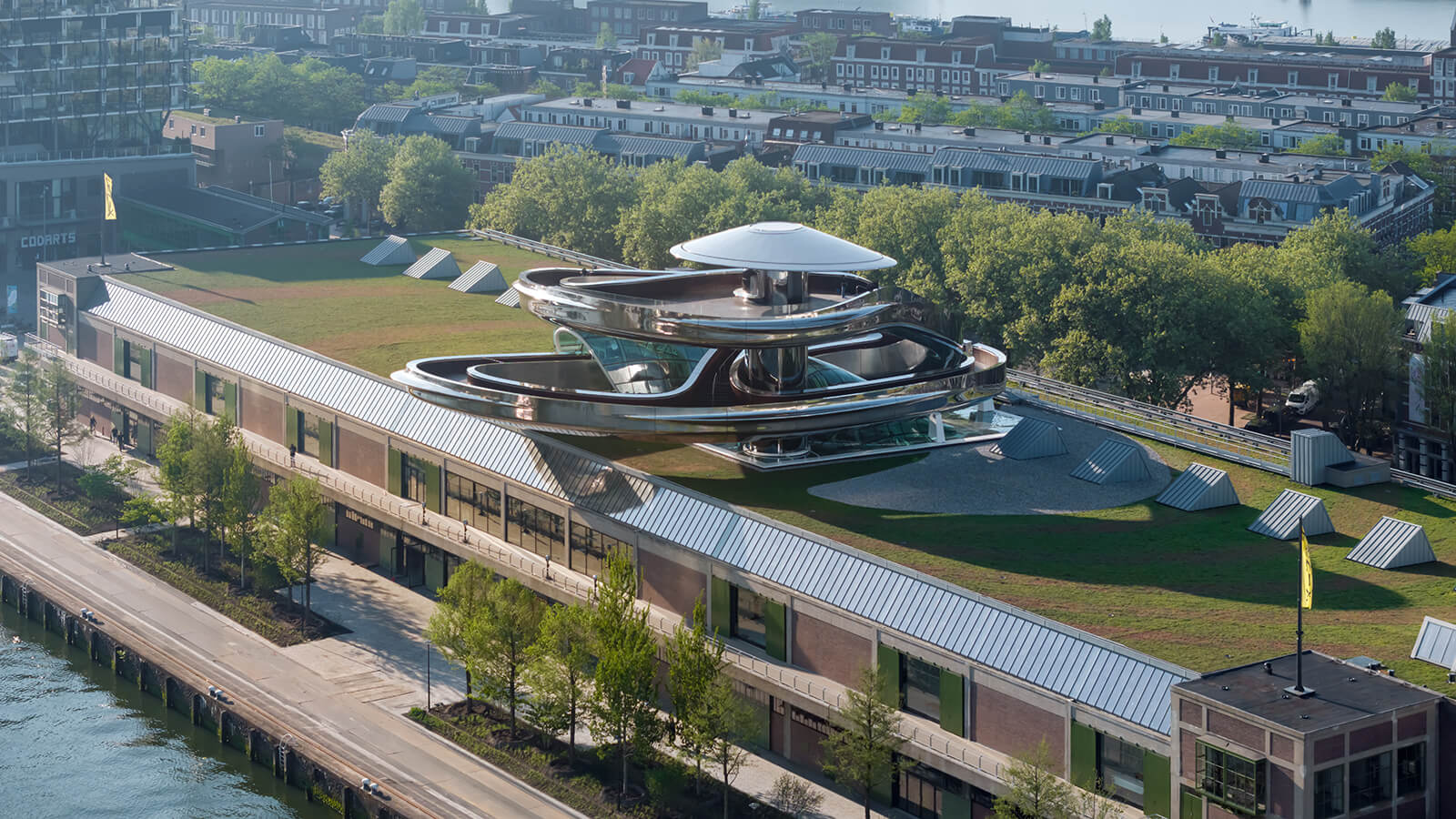 Fenix Museum of Migration by MAD Architects as seen from above