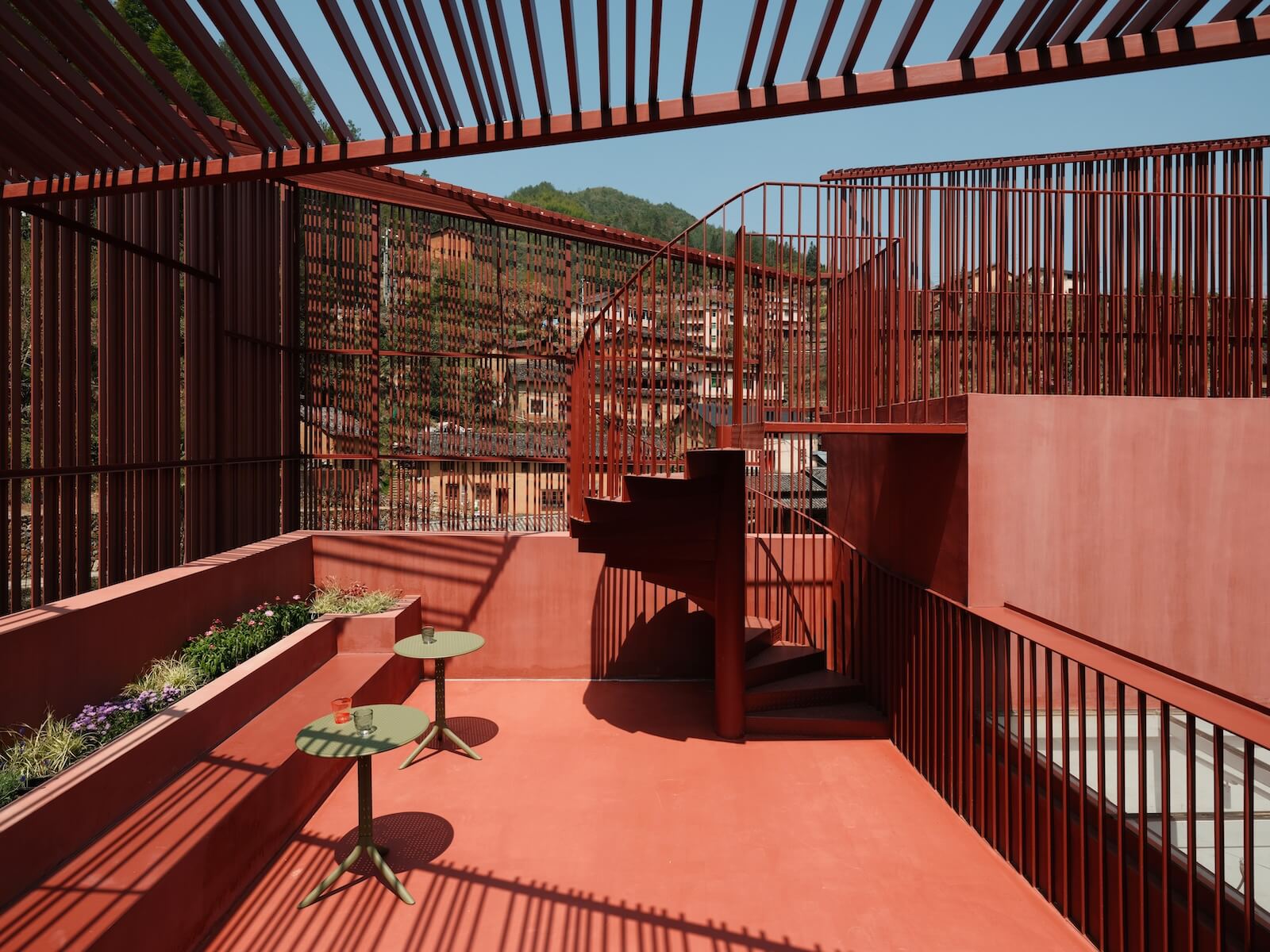 The multi-tiered terrace of Z Museum provides many spots to perch with a view of the surroundings.