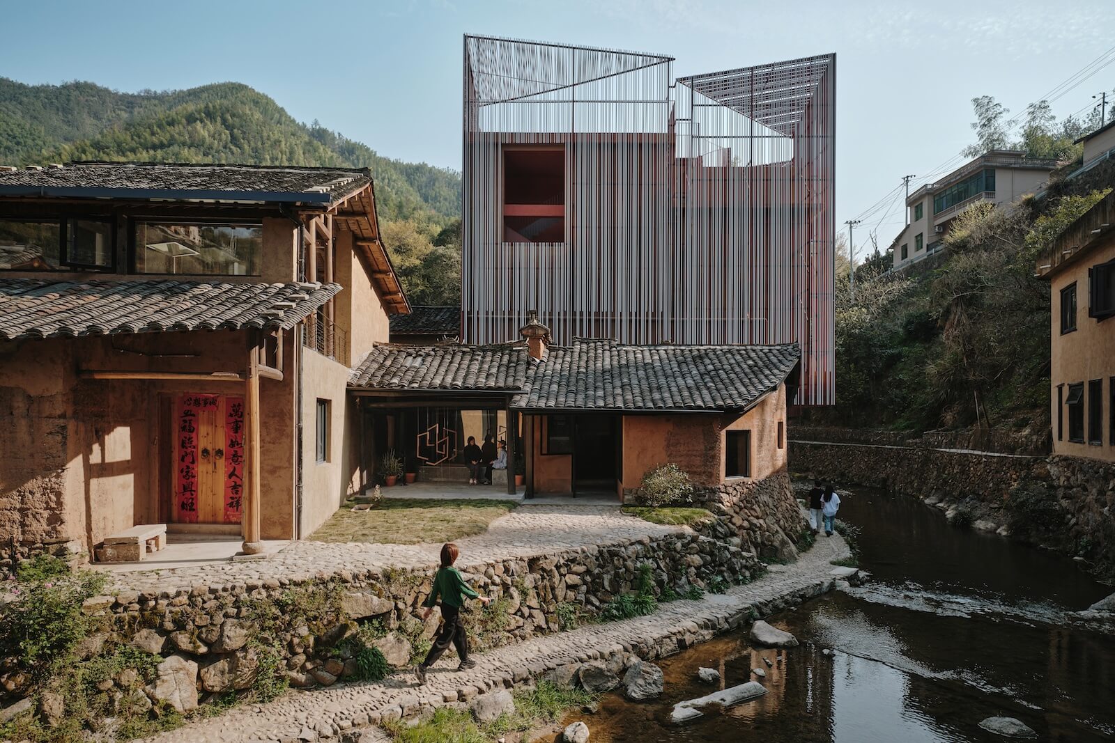 A metal veil now shrouds the building, signalling its new identity as the Z Museum to the village.