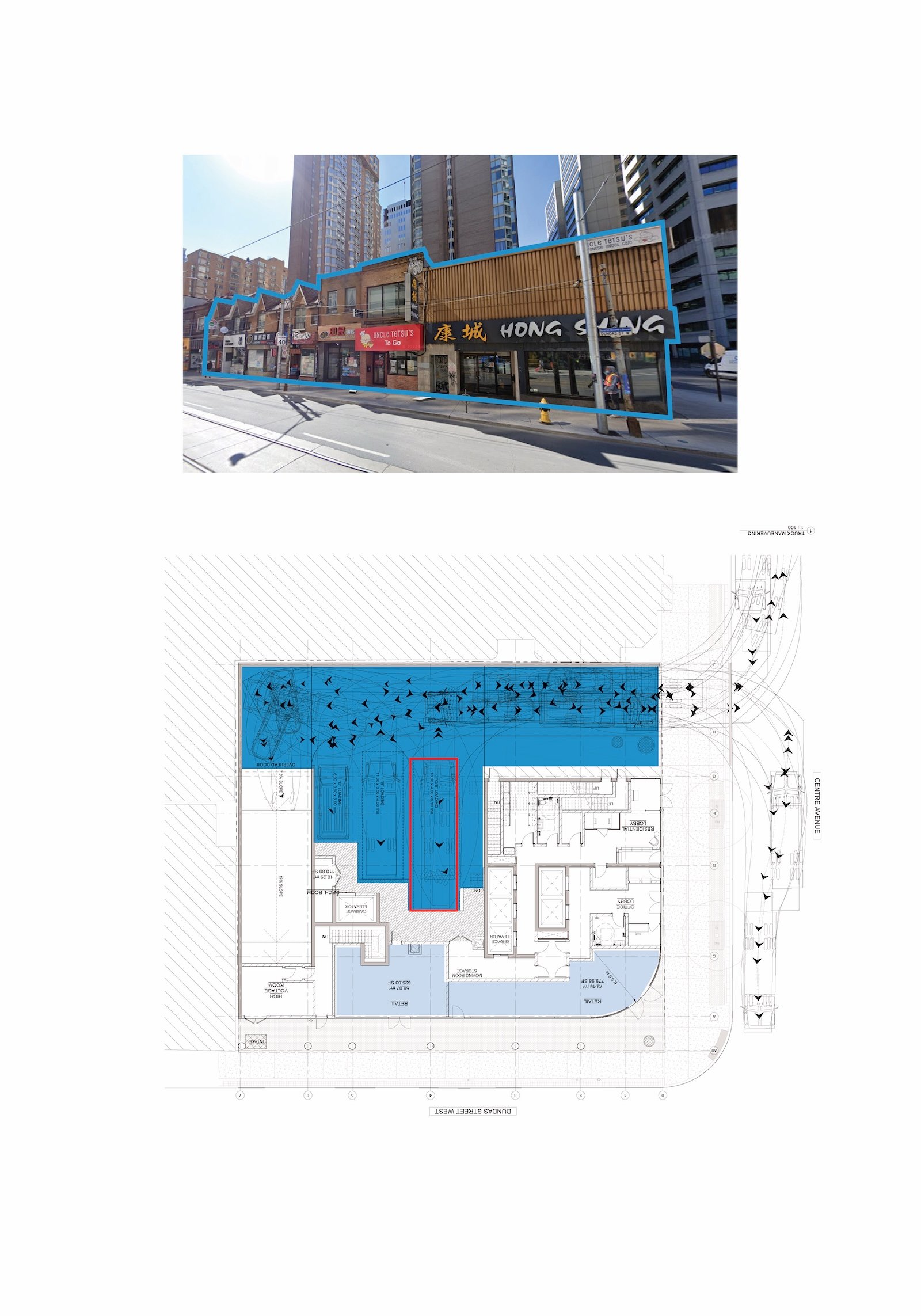 Toronto parking impact threatens independent businesses on Dundas Street with new high-rise retail layout.