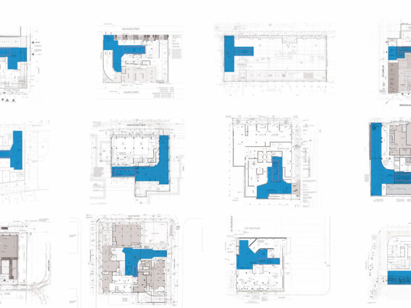 Illustration of Toronto parking impact with building parking and loading=