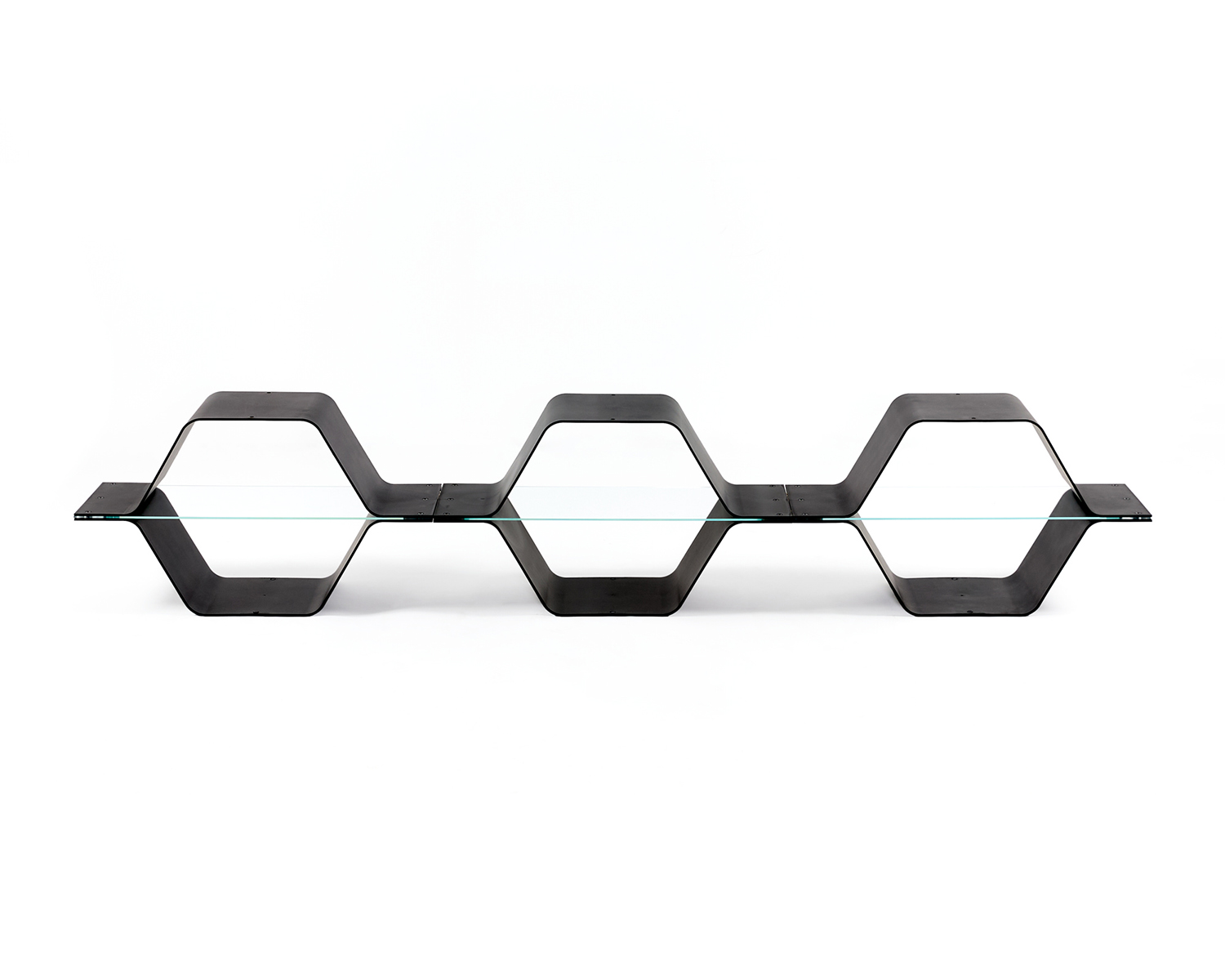 Honeycomb shelving system by Heller