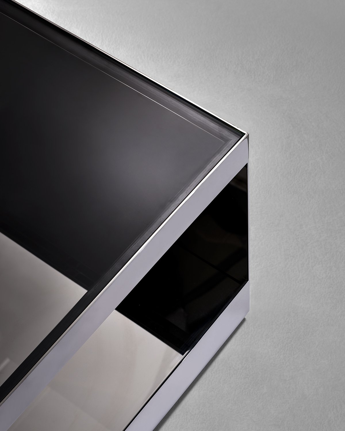 Close-up of black coffee table