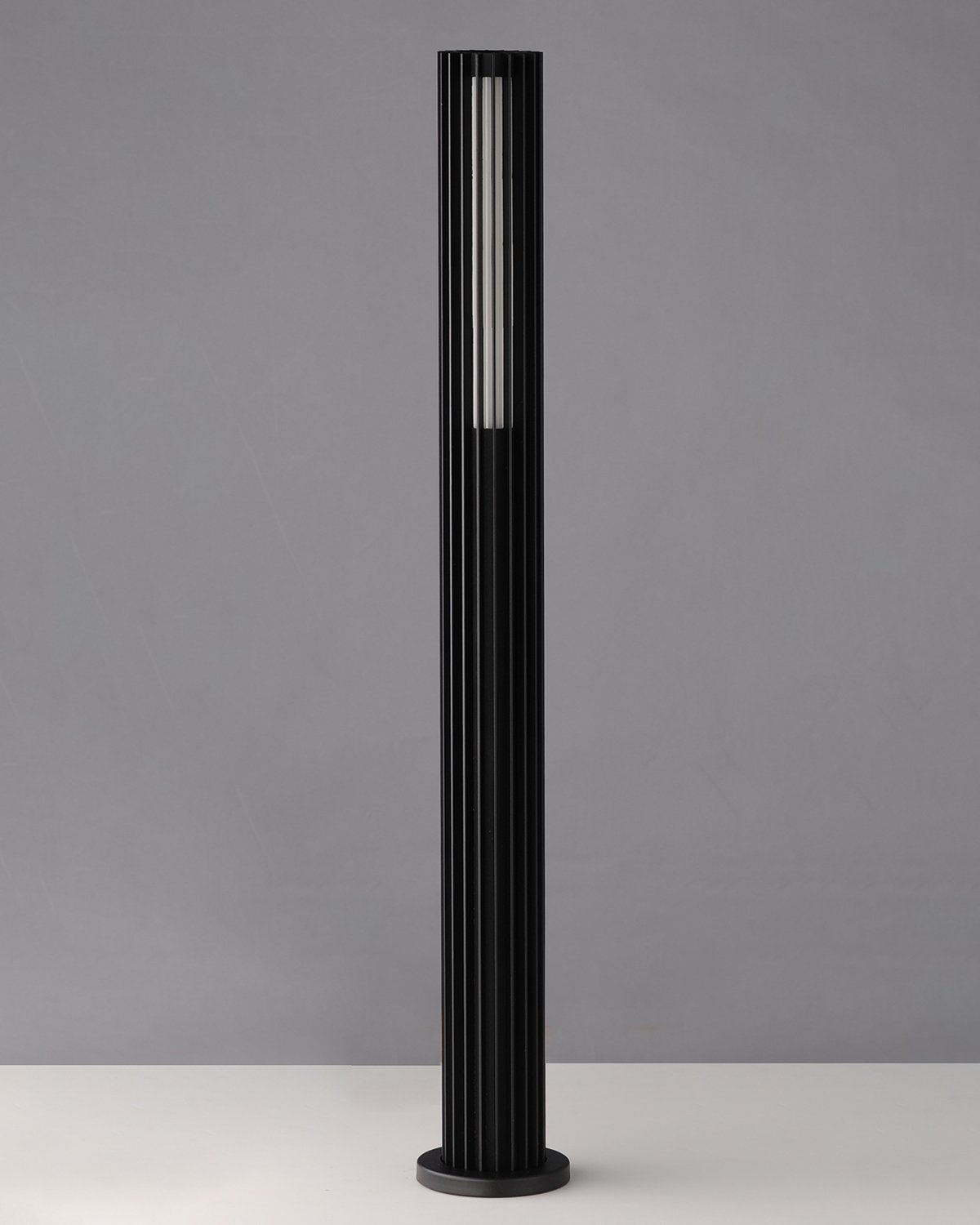 Black bollard light