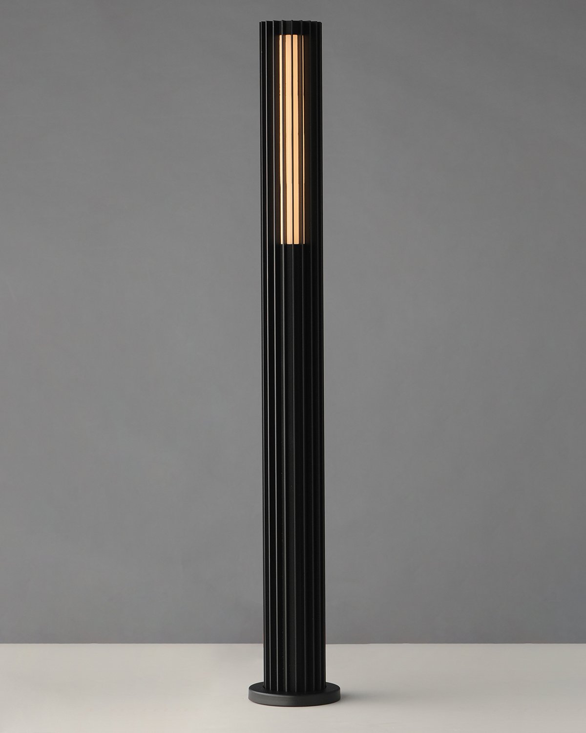 Black bollard light